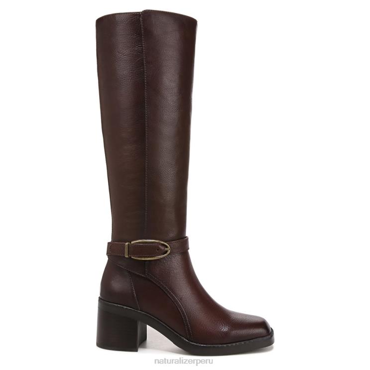 mujer Naturalizer barra de chocolate de cuero bota de montar elliot RTZ4T636 - Imagen 2