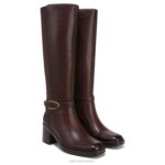 mujer Naturalizer barra de chocolate de cuero bota de montar elliot RTZ4T636