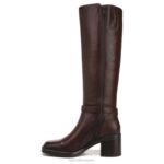 mujer Naturalizer barra de chocolate de cuero bota de montar elliot RTZ4T636 - Imagen 3