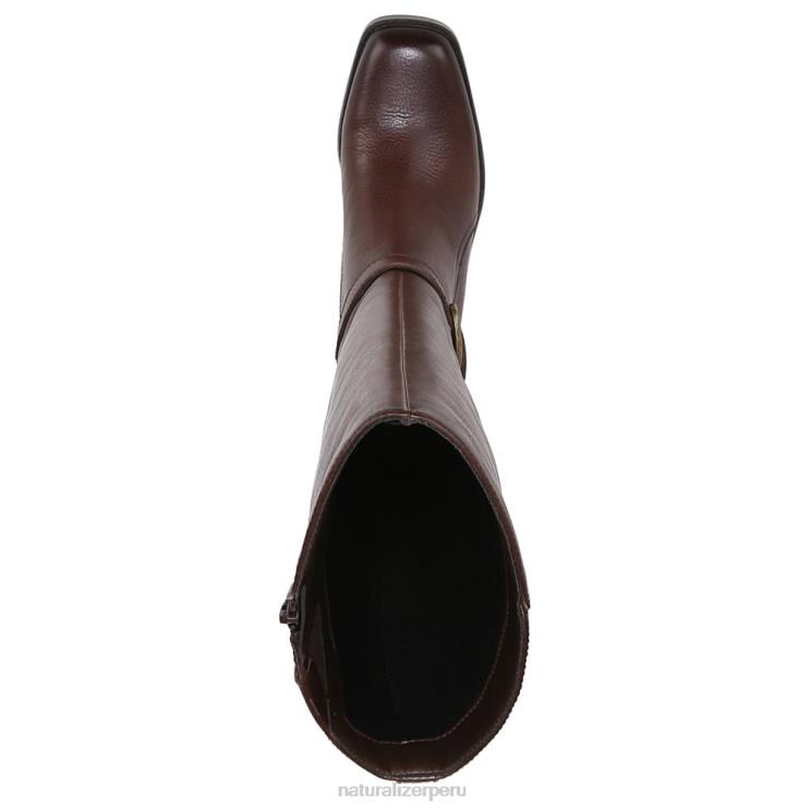 mujer Naturalizer barra de chocolate de cuero bota de montar elliot RTZ4T636 - Imagen 4