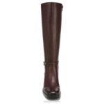 mujer Naturalizer barra de chocolate de cuero bota de montar elliot RTZ4T636 - Imagen 5