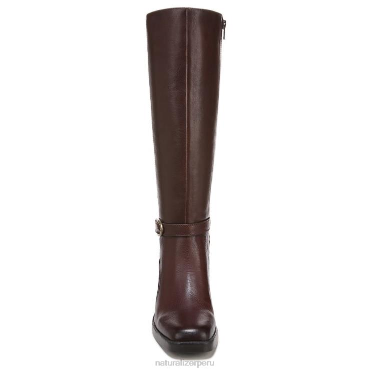 mujer Naturalizer barra de chocolate de cuero bota de montar elliot RTZ4T636 - Imagen 5
