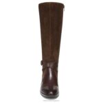 mujer Naturalizer barra de chocolate de cuero bota de montar rena de pantorrilla ancha RTZ4T255 - Imagen 4