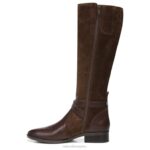 mujer Naturalizer barra de chocolate de cuero bota de montar rena RTZ4T252 - Imagen 3