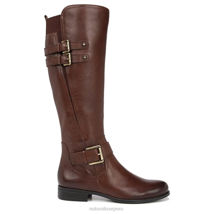 mujer Naturalizer barra de chocolate de cuero botas hasta la rodilla jessie RTZ4T278 - Imagen 2