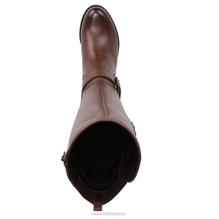 mujer Naturalizer barra de chocolate de cuero botas hasta la rodilla jessie RTZ4T278 - Imagen 4