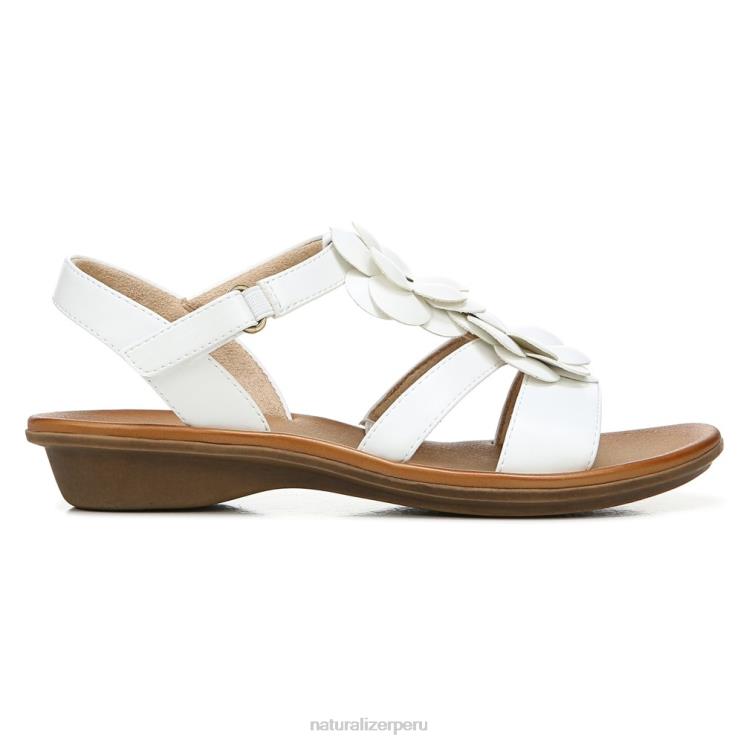 mujer Naturalizer blanco hecho a mano sandalia soul sing 2 RTZ4T389 - Imagen 2