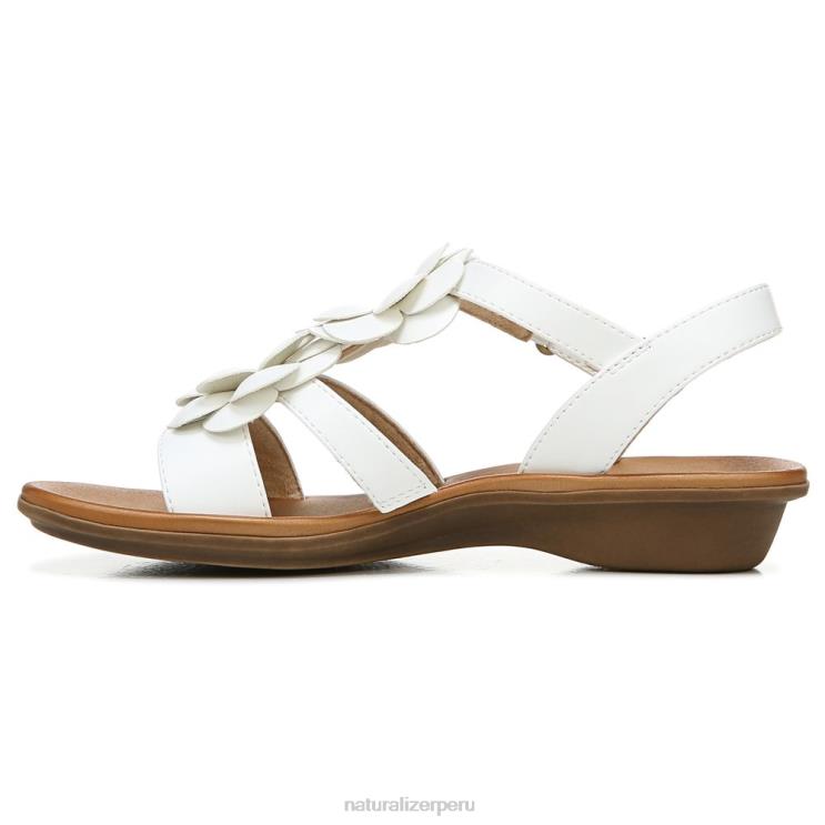 mujer Naturalizer blanco hecho a mano sandalia soul sing 2 RTZ4T389 - Imagen 3