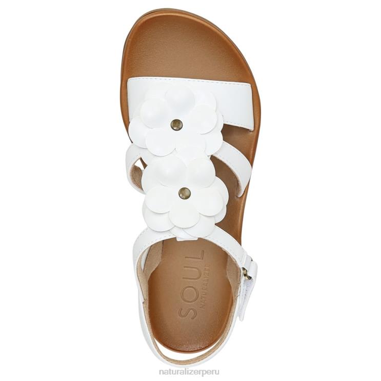 mujer Naturalizer blanco hecho a mano sandalia soul sing 2 RTZ4T389 - Imagen 4