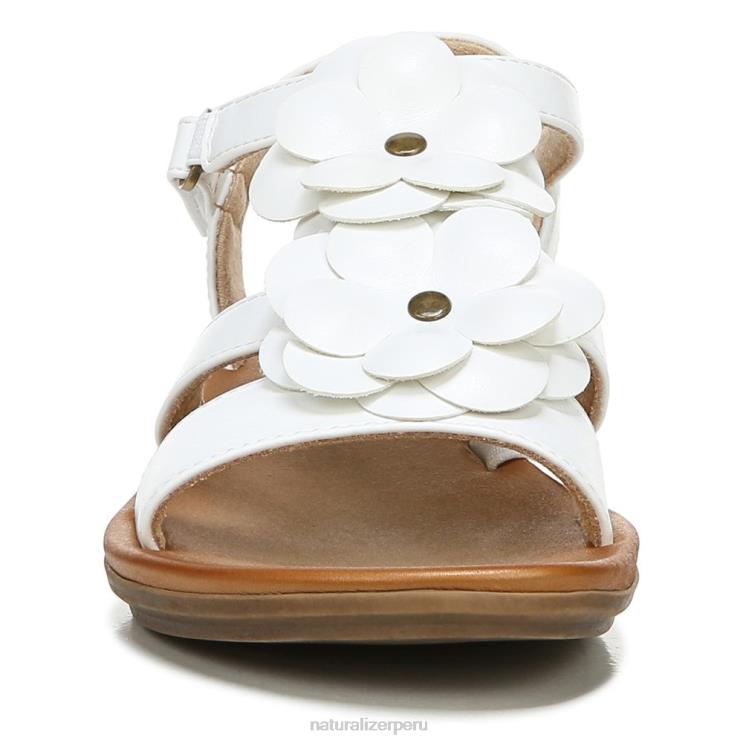 mujer Naturalizer blanco hecho a mano sandalia soul sing 2 RTZ4T389 - Imagen 5