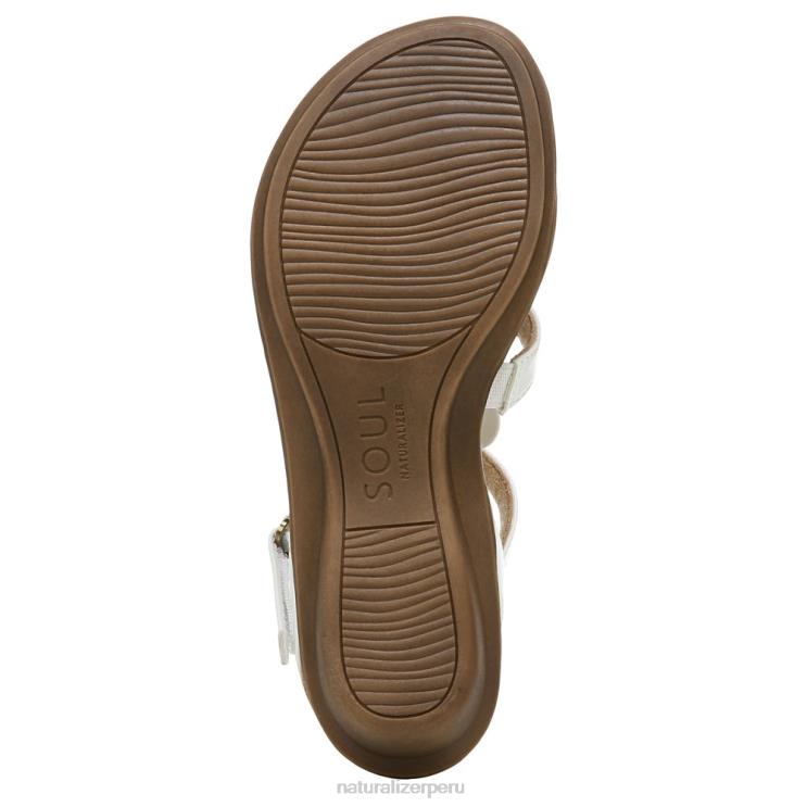 mujer Naturalizer blanco hecho a mano sandalia soul sing 2 RTZ4T389 - Imagen 7