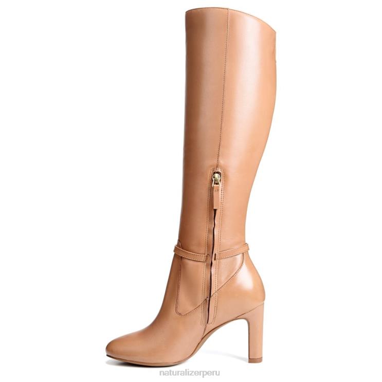 mujer Naturalizer café de cuero bota alta henny hasta la rodilla RTZ4T624 - Imagen 2