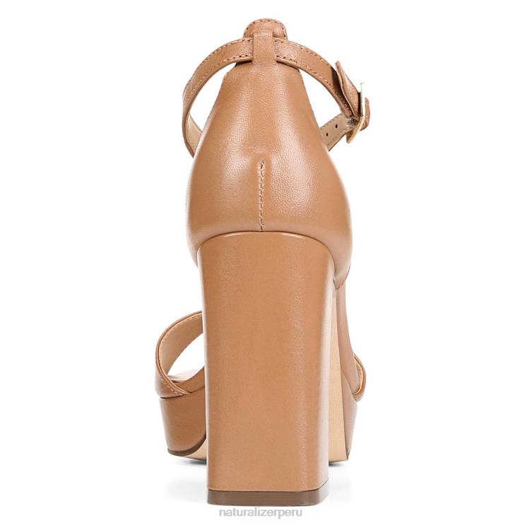 mujer Naturalizer café de cuero sandalia de vestir 27 edit jae RTZ4T677 - Imagen 6