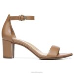 mujer Naturalizer café de cuero sandalia de vestir vera RTZ4T6 - Imagen 2