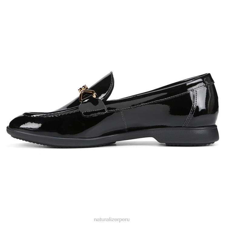 mujer Naturalizer charol negro mocasines sin cordones Ravenna RTZ4T79 - Imagen 3