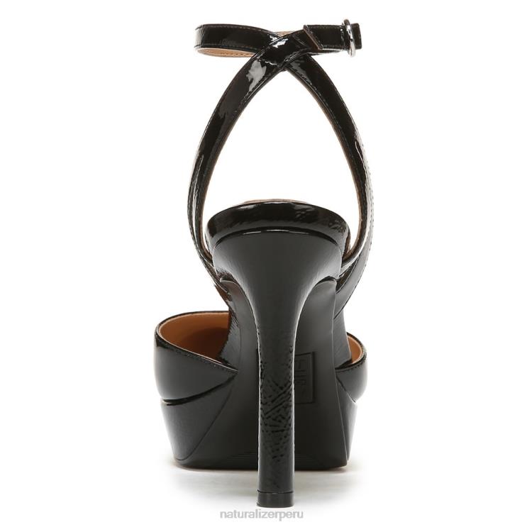 mujer Naturalizer charol negro zapatos de tacón con correa en el tobillo clarice RTZ4T171 - Imagen 6