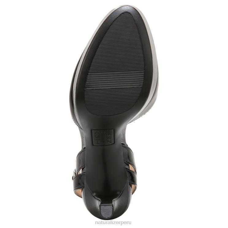 mujer Naturalizer charol negro zapatos de tacón con correa en el tobillo clarice RTZ4T171 - Imagen 7