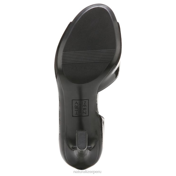 mujer Naturalizer charol negro zapatos de tacón peep toe resistentes RTZ4T538 - Imagen 7
