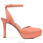 mujer Naturalizer coral melocotón sintético zapatos de tacón con correa en el tobillo clarice RTZ4T174 - Imagen 2