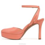 mujer Naturalizer coral melocotón sintético zapatos de tacón con correa en el tobillo clarice RTZ4T174 - Imagen 3