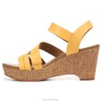 mujer Naturalizer cuero amarillo narciso sandalia con cuña cynthia RTZ4T371 - Imagen 3