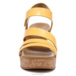 mujer Naturalizer cuero amarillo narciso sandalia con cuña cynthia RTZ4T371 - Imagen 5