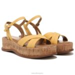 mujer Naturalizer cuero amarillo narciso sandalia rikki RTZ4T615