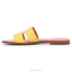 mujer Naturalizer cuero amarillo sandalia fama RTZ4T290 - Imagen 3