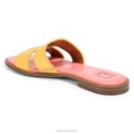 mujer Naturalizer cuero amarillo sandalia fama RTZ4T290 - Imagen 8