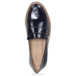 mujer Naturalizer cuero azul marino francés mocasín adiline RTZ4T169 - Imagen 4