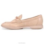 mujer Naturalizer cuero beige mocasines sin cordones Ravenna RTZ4T78 - Imagen 3