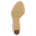 mujer Naturalizer cuero blanco sandalia de vestir vera RTZ4T16 - Imagen 7