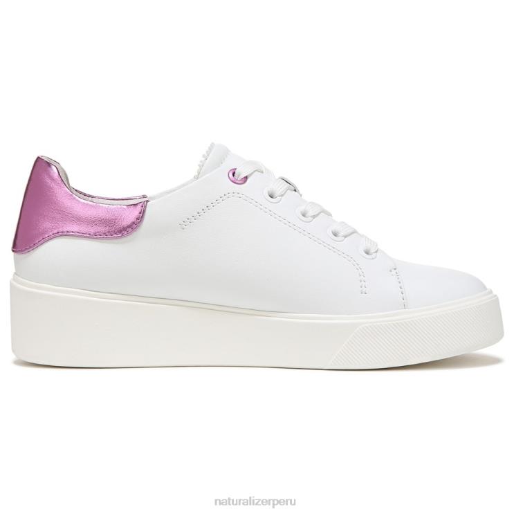 mujer Naturalizer cuero blanco tenis morrison 2.0 con cordones RTZ4T95 - Imagen 2