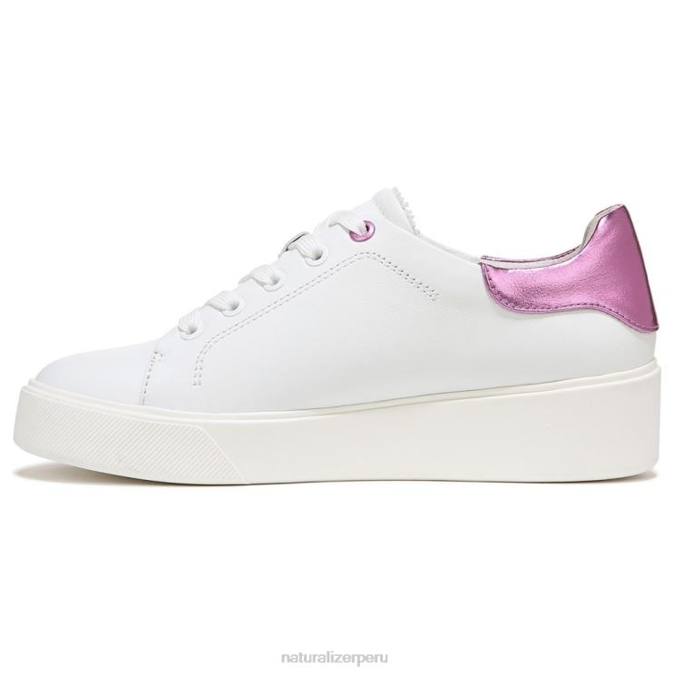 mujer Naturalizer cuero blanco tenis morrison 2.0 con cordones RTZ4T95 - Imagen 3