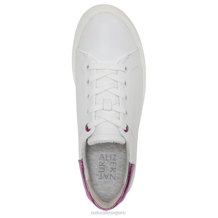 mujer Naturalizer cuero blanco tenis morrison 2.0 con cordones RTZ4T95 - Imagen 4