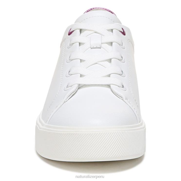 mujer Naturalizer cuero blanco tenis morrison 2.0 con cordones RTZ4T95 - Imagen 5