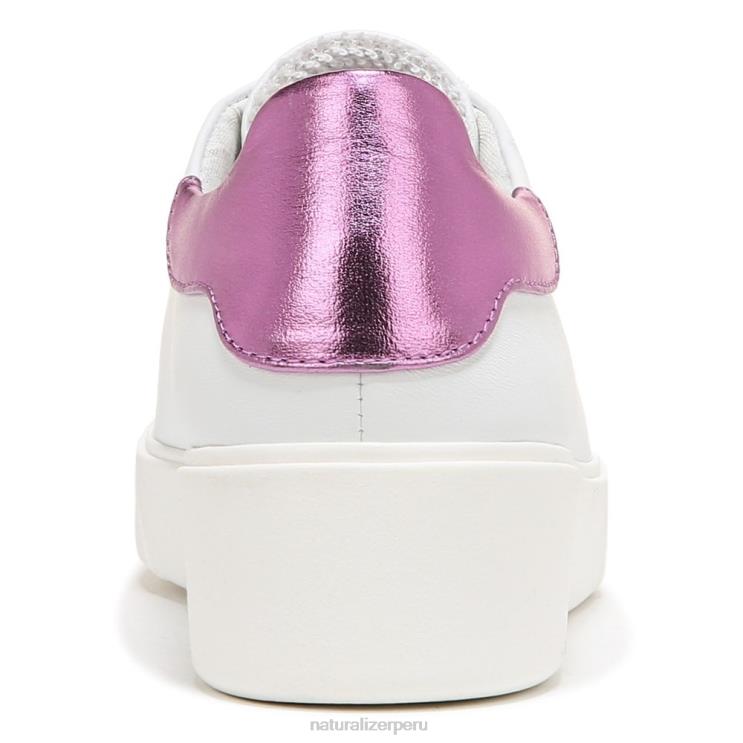 mujer Naturalizer cuero blanco tenis morrison 2.0 con cordones RTZ4T95 - Imagen 6