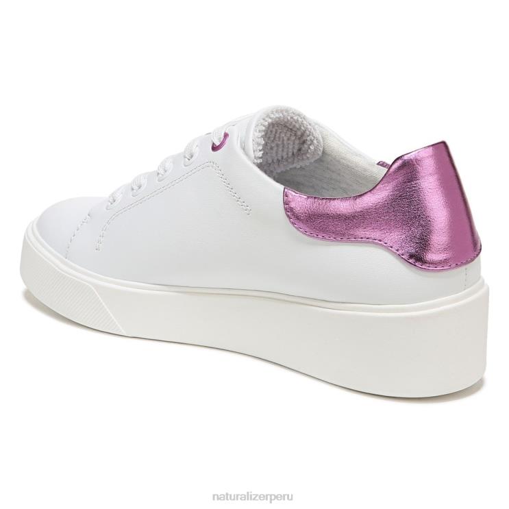 mujer Naturalizer cuero blanco tenis morrison 2.0 con cordones RTZ4T95 - Imagen 8