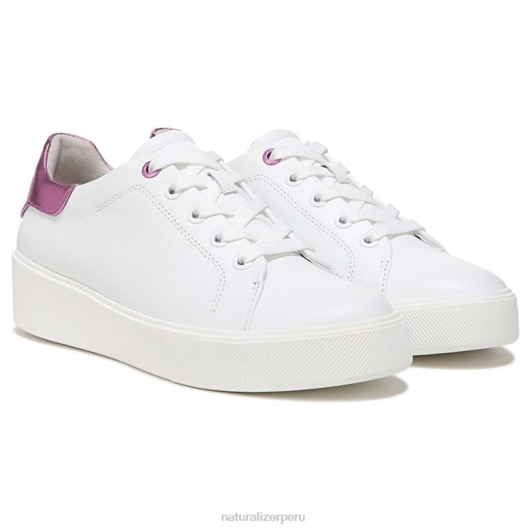 mujer Naturalizer cuero blanco tenis morrison 2.0 con cordones RTZ4T95 - Imagen 1