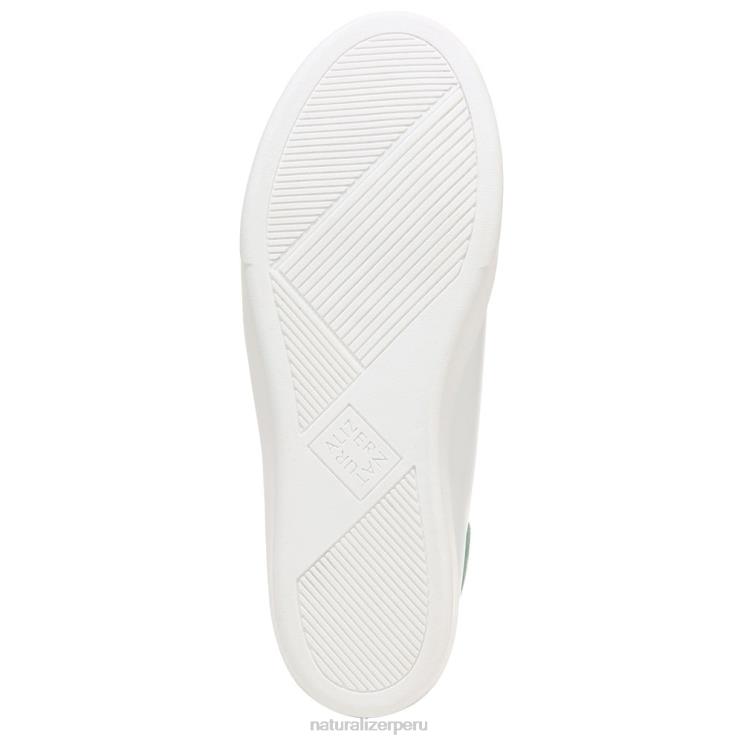 mujer Naturalizer cuero blanco/verde menta tenis morrison 2.0 con cordones RTZ4T92 - Imagen 7