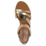 mujer Naturalizer cuero bronce claro sandalia con cuña cynthia RTZ4T372 - Imagen 4