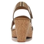 mujer Naturalizer cuero bronce claro sandalia con cuña cynthia RTZ4T372 - Imagen 6