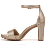 mujer Naturalizer cuero bronce claro sandalia de vestir alegría RTZ4T66 - Imagen 3