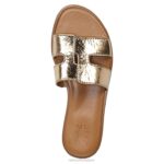 mujer Naturalizer cuero bronce sandalia fama RTZ4T289 - Imagen 4