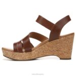 mujer Naturalizer cuero canela sandalia con cuña cynthia RTZ4T369 - Imagen 3