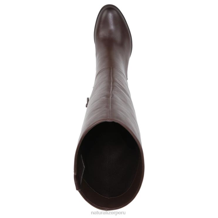 mujer Naturalizer cuero de chocolate bota alta hasta la rodilla gen n align RTZ4T375 - Imagen 4