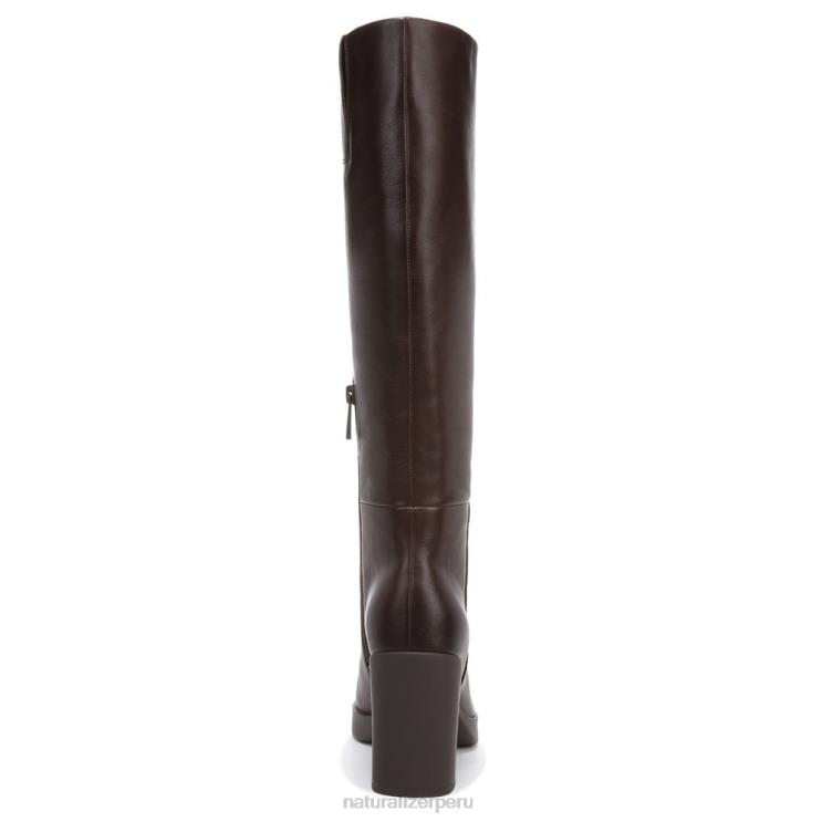 mujer Naturalizer cuero de chocolate bota alta hasta la rodilla gen n align RTZ4T375 - Imagen 6