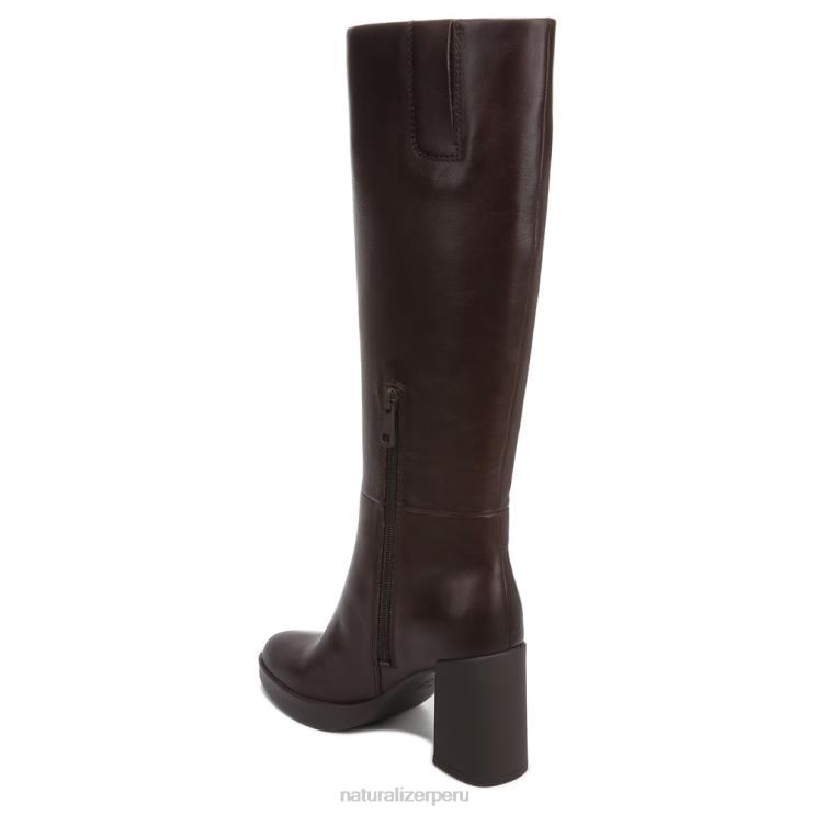 mujer Naturalizer cuero de chocolate bota alta hasta la rodilla gen n align RTZ4T375 - Imagen 8