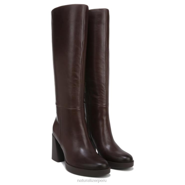 mujer Naturalizer cuero de chocolate bota alta hasta la rodilla gen n align RTZ4T375 - Imagen 1
