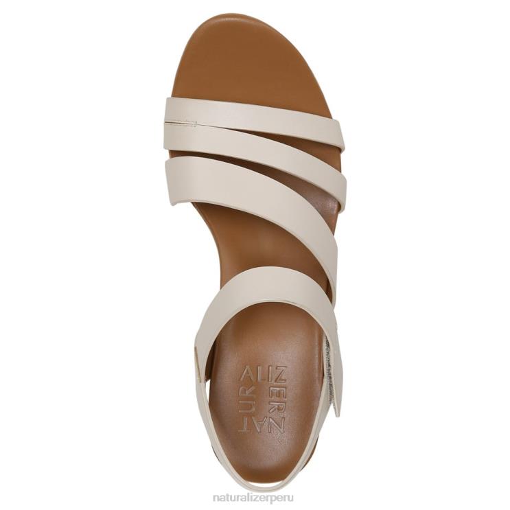 mujer Naturalizer cuero de porcelana sandalia con cuña cynthia RTZ4T368 - Imagen 4
